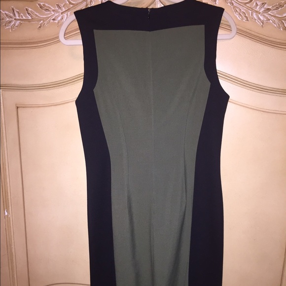 Calvin Klein Olive & Black Dress Size 10 - Picture 4 of 4