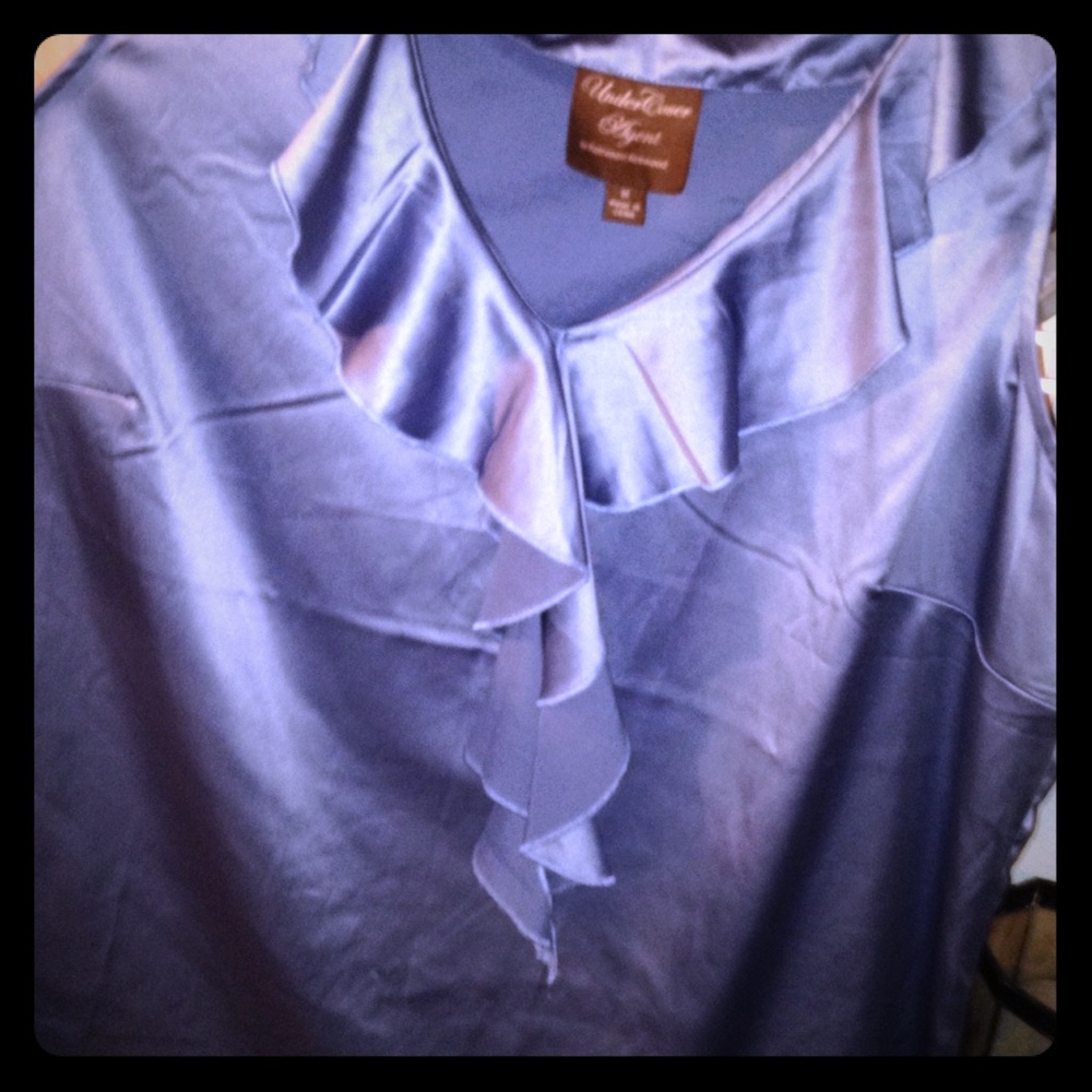 Sleeveless blouse silver