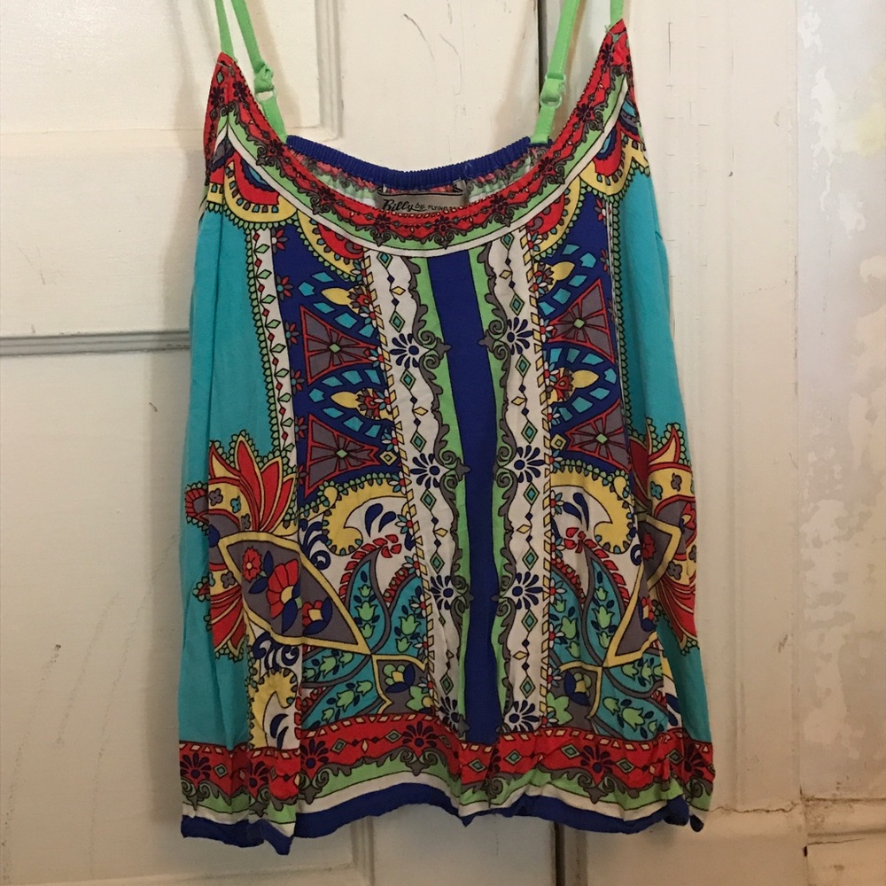 Flowy Crop Top with bright patterns