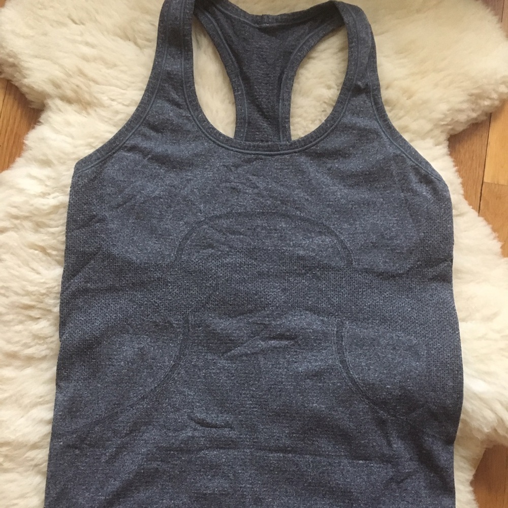 Lululemon Heathered gray Racerback tank top sz 6.