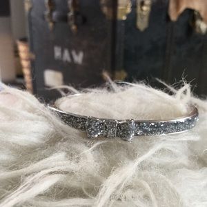 Kate Spade NY glitter bangle bracelet with bow