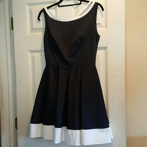 Unique Vintage colorblock circle dress , Navy sz.L