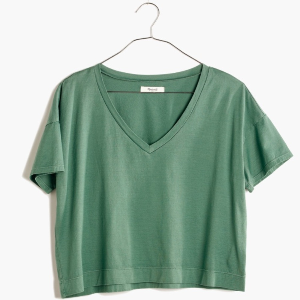 Madewell cropped V-neck tshirt