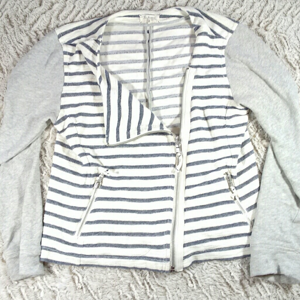 LOFT Lou and Grey Ann Taylor striped into jacket
