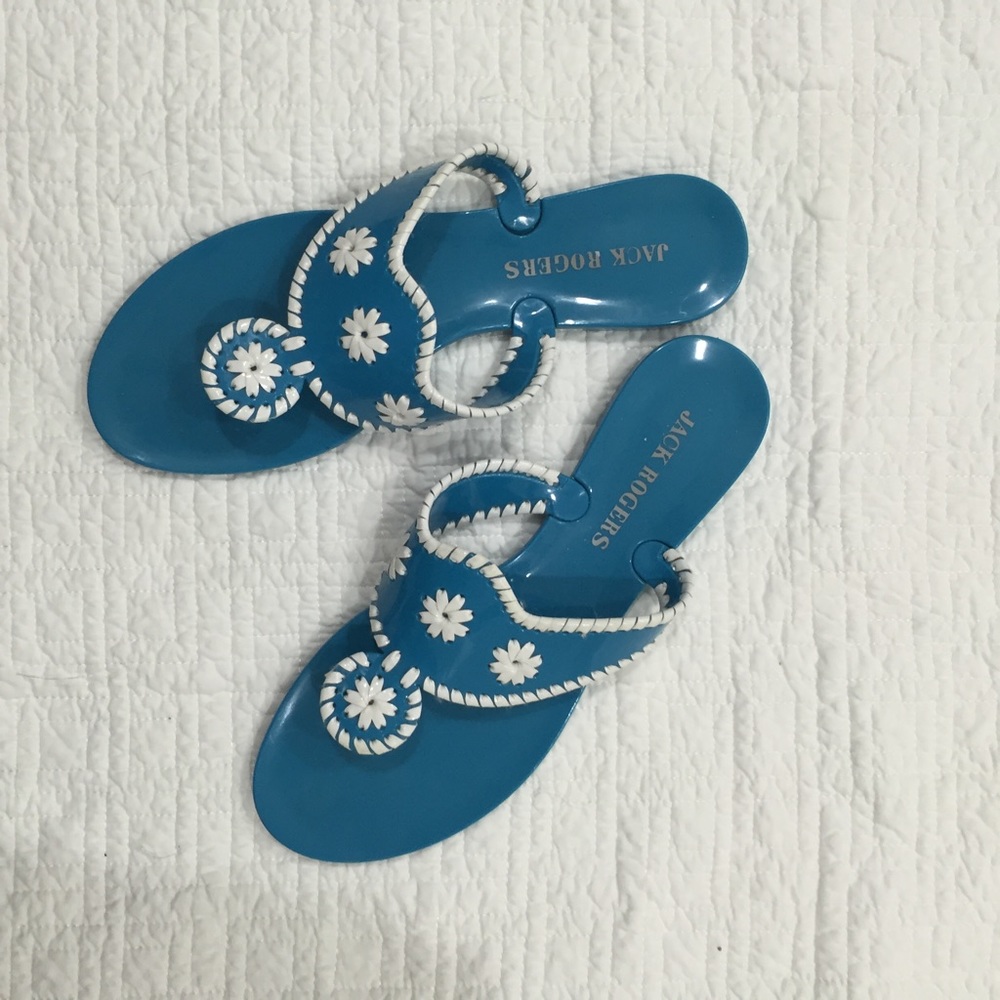 Jack rogers jelly sandals in gorgeous turquoise