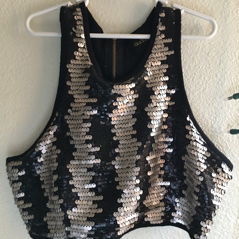 Sequin crop top