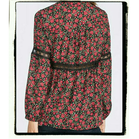 New Floral CROCHET TIE Top - Picture 2 of 2