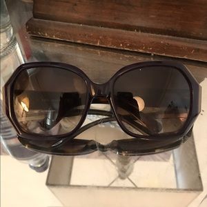 Tortoise and Navy Kate Spade Oversized Sunglasses