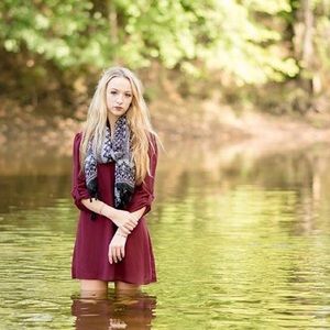 MAROON DRESS SUPER CUTE