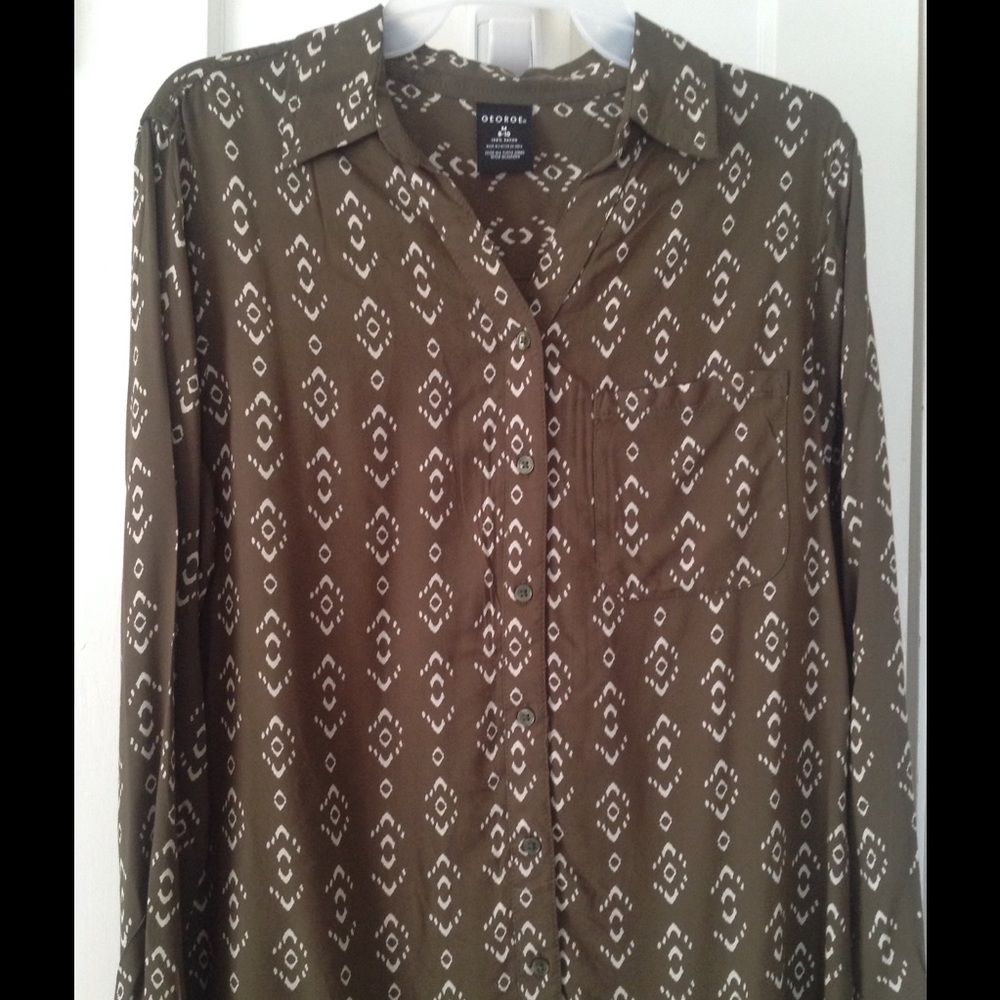 George olive green blouse