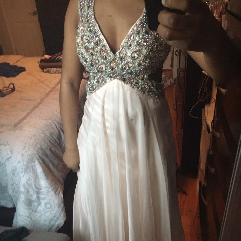 Beautiful blush pink prom dress