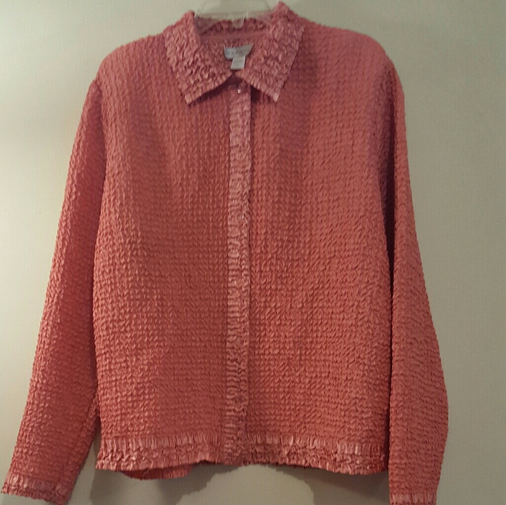 Rafael Women's Peach Blouse Size xl