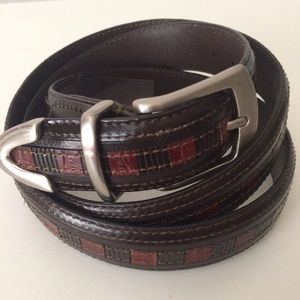 Men's Two-tone Leather Belt 42" Men's Two-tone Leather Belt 42"