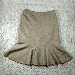 ANN TAYLOR Tweed Tulip Flared Knee Length Skirt