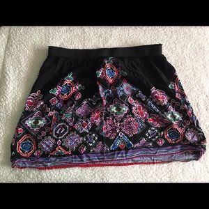 Plus Size Aztec Print Skirt