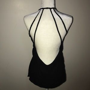 High neck deep plunge back