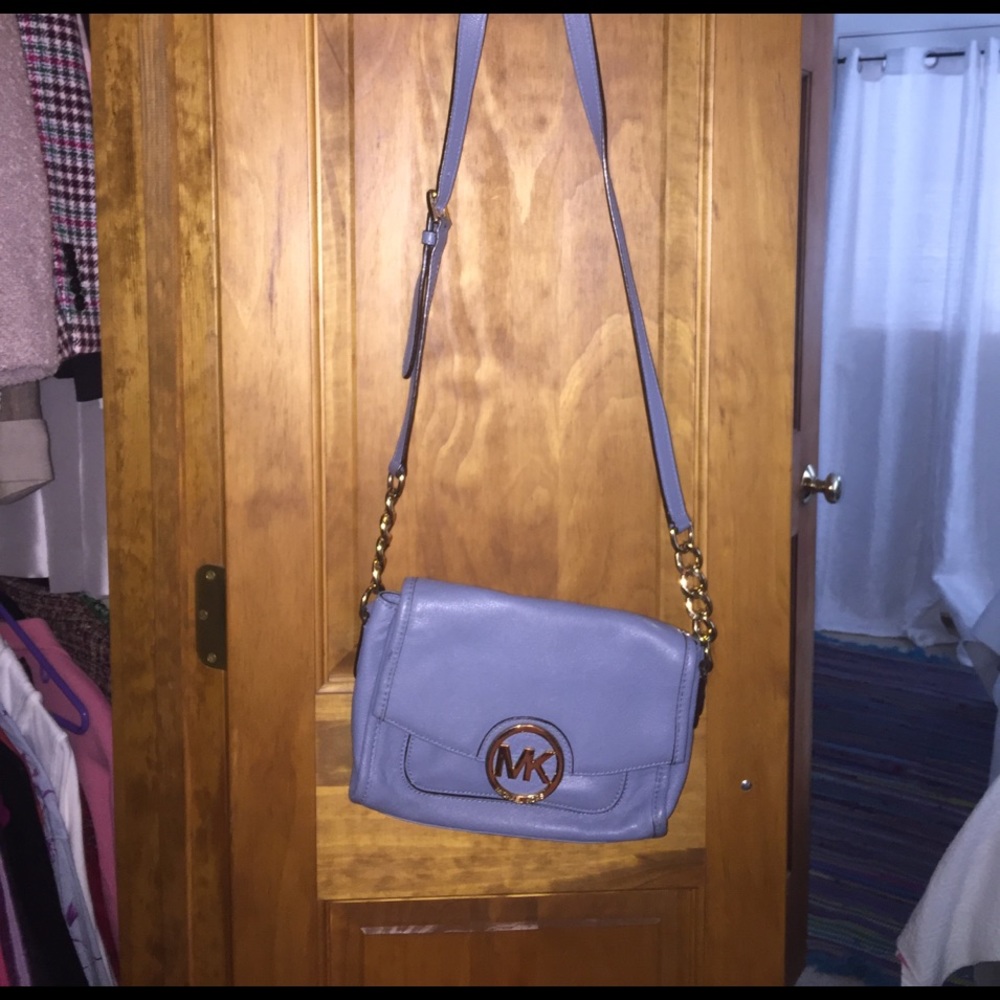 Michael Kors blue cross body purse