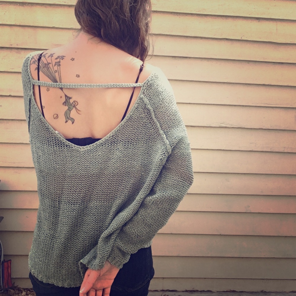 Free People Slouchy Sweater - Sage Green