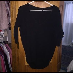Black deep- v 3/4 sweater