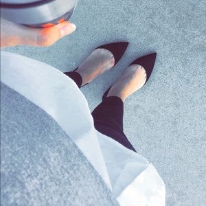 Zara Pointed Black Flats