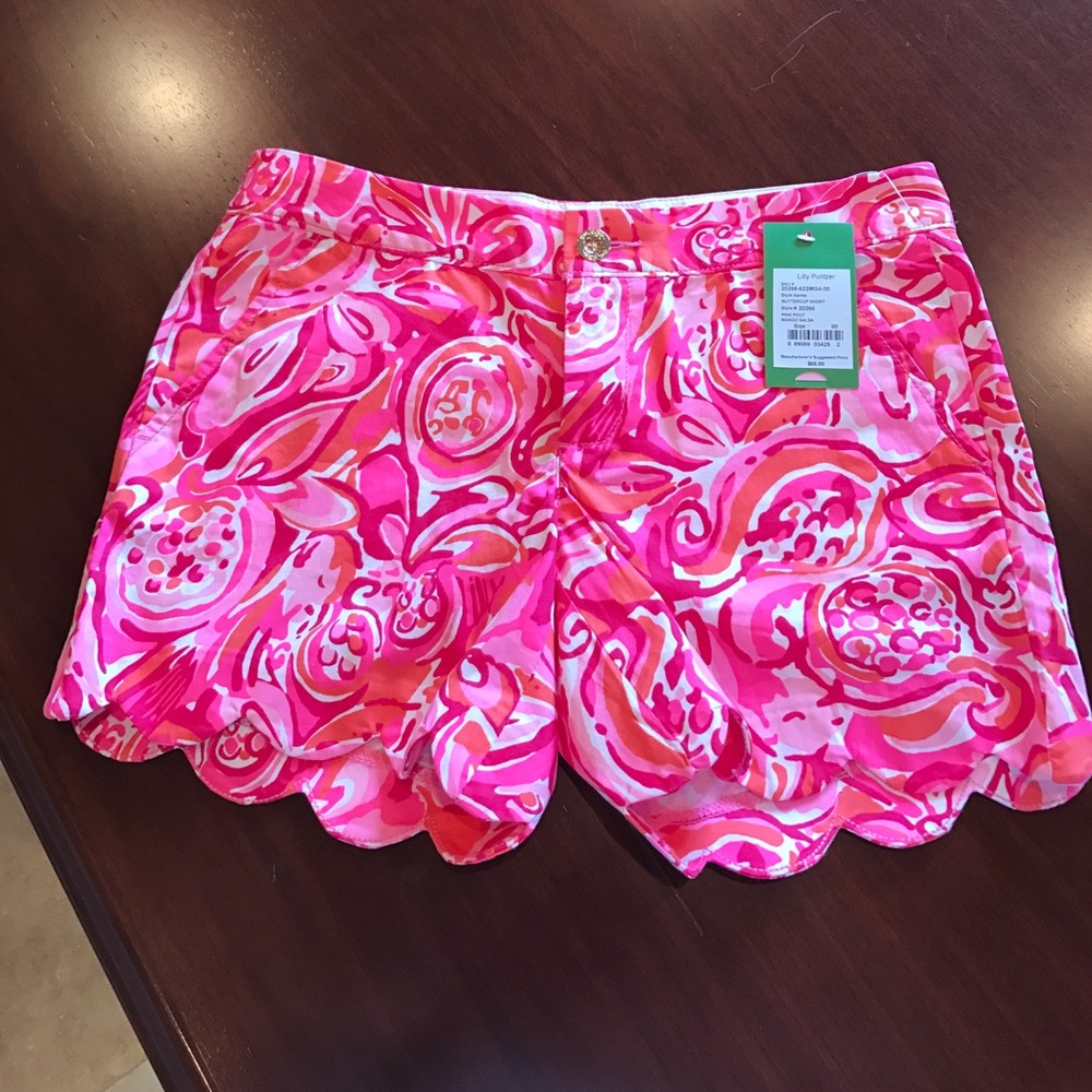 NWT Lilly Pulitzer Buttercup shorts Size 00