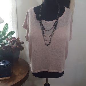 Plus size lightweight cap sleeve sweater