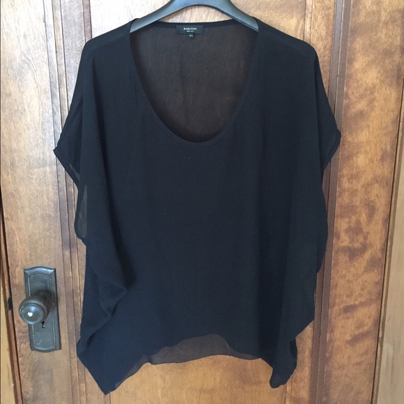 Babaton Aritzia Black Silk Blouse - Picture 2 of 3
