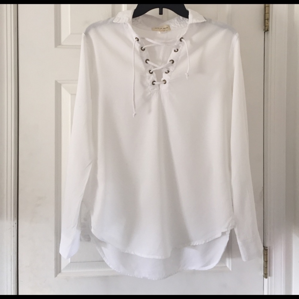 Laced front blouse