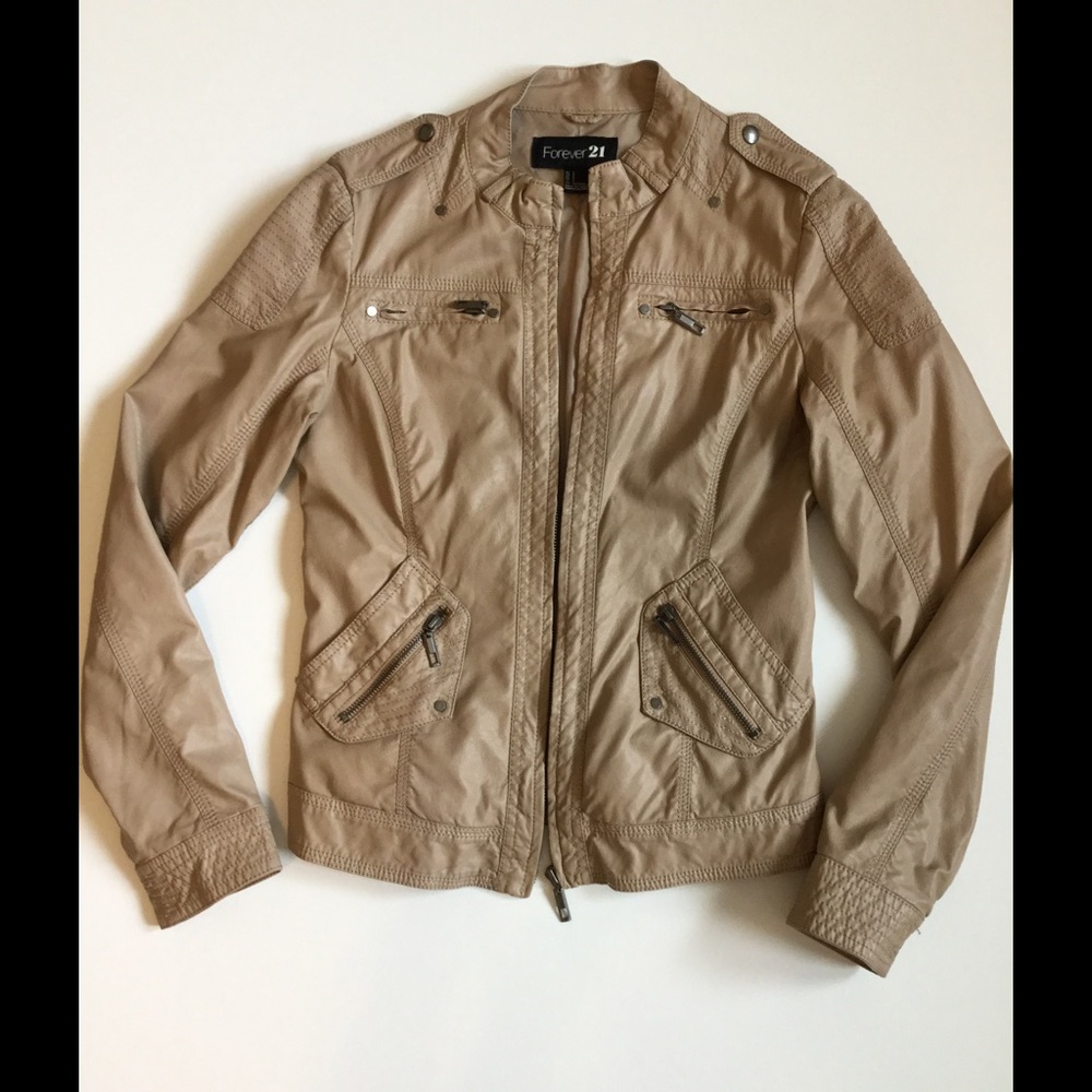 Faux leather jacket by forever 21