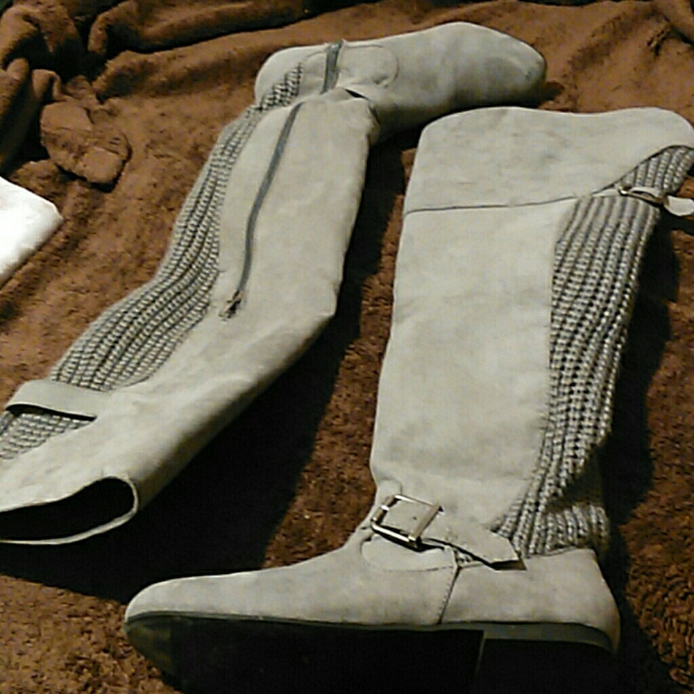 Above knee grey boots Justfab