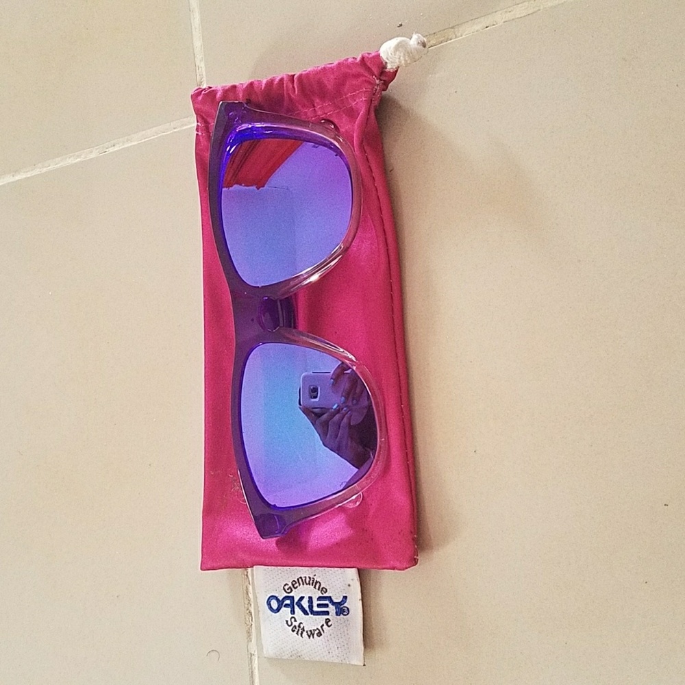 Purple Oakley Reflective Glasses