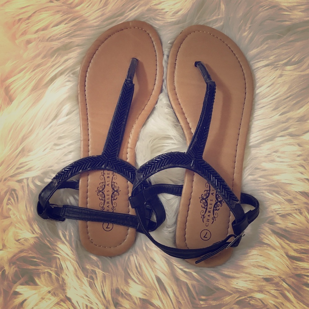 Beaded thong sandals
