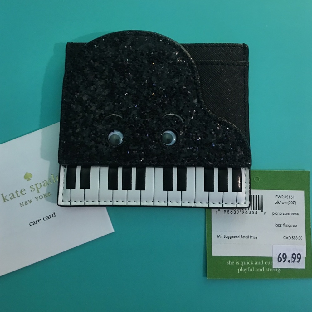 Kate spade piano card case wallet