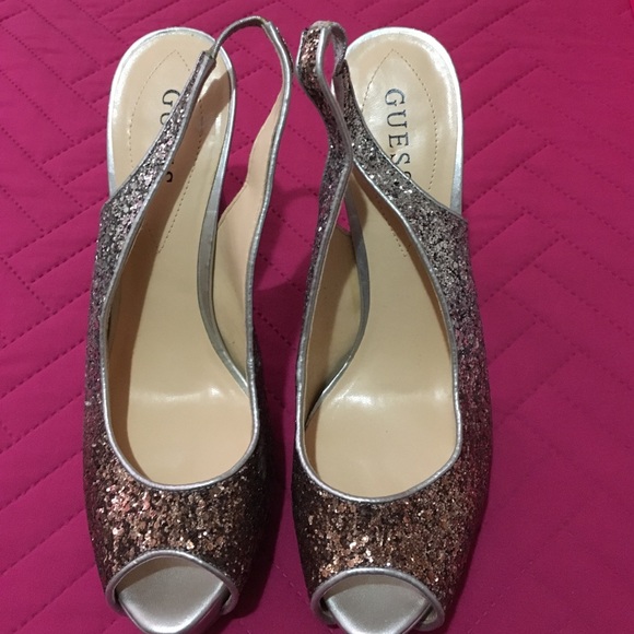 Guess Shoes - 🔥BRAND NEW🔥SEXY GLITTER PEEP TOE SLING BACK🖤
