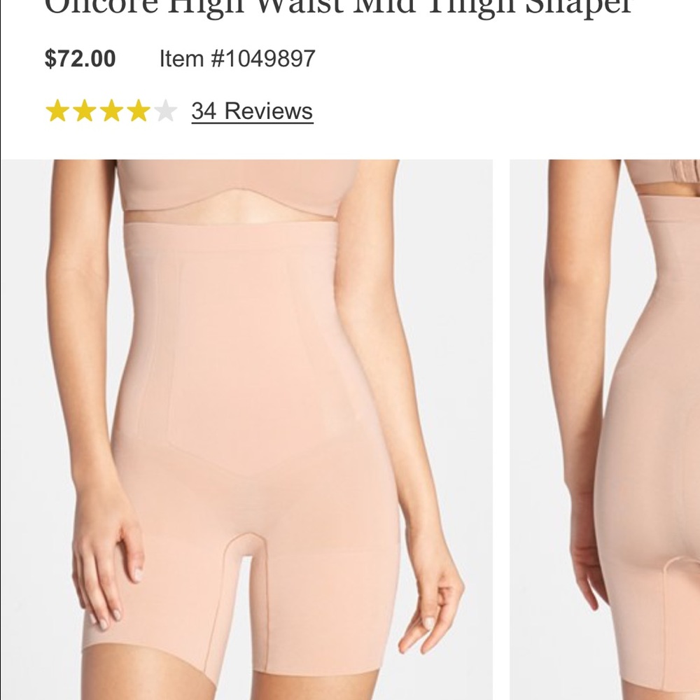Spanx Oncore High Waisted Mid-thigh Short.