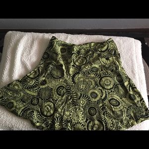 Plus Size Wheel Print Skirt