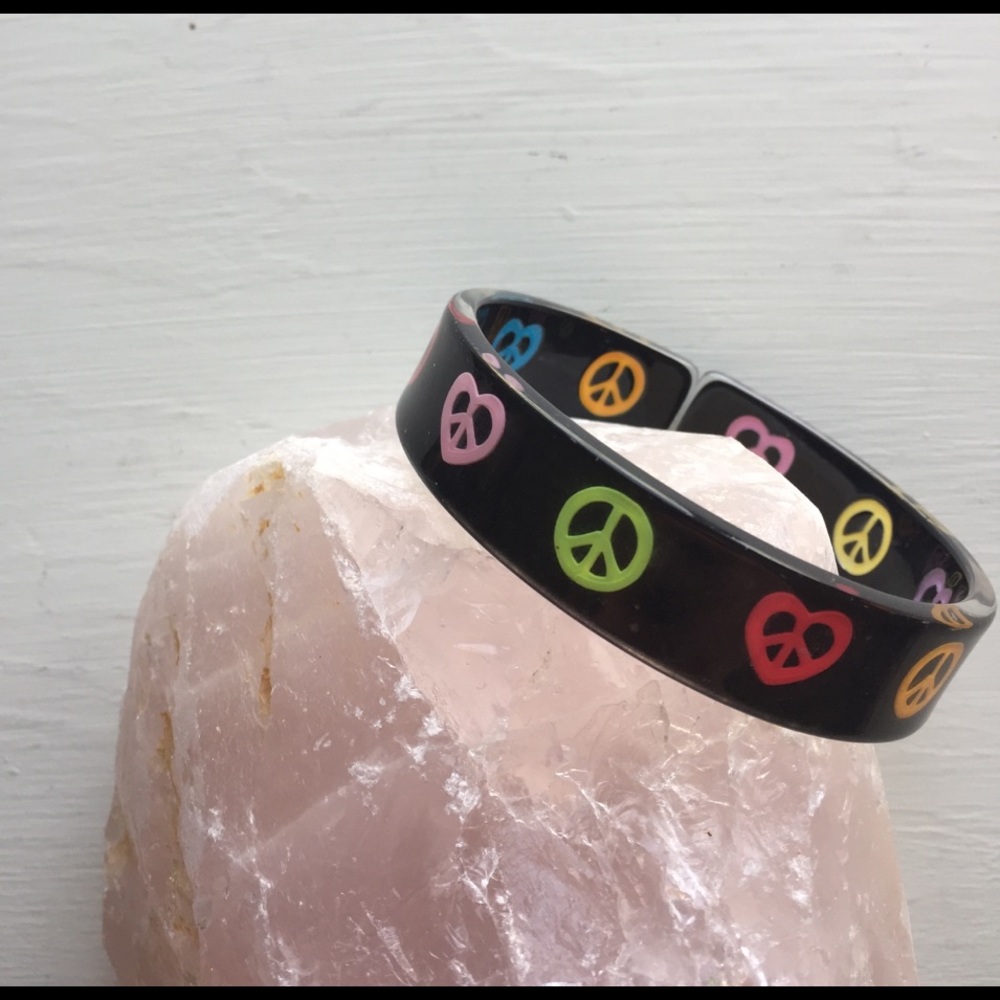 Peace + love bangle bracelet