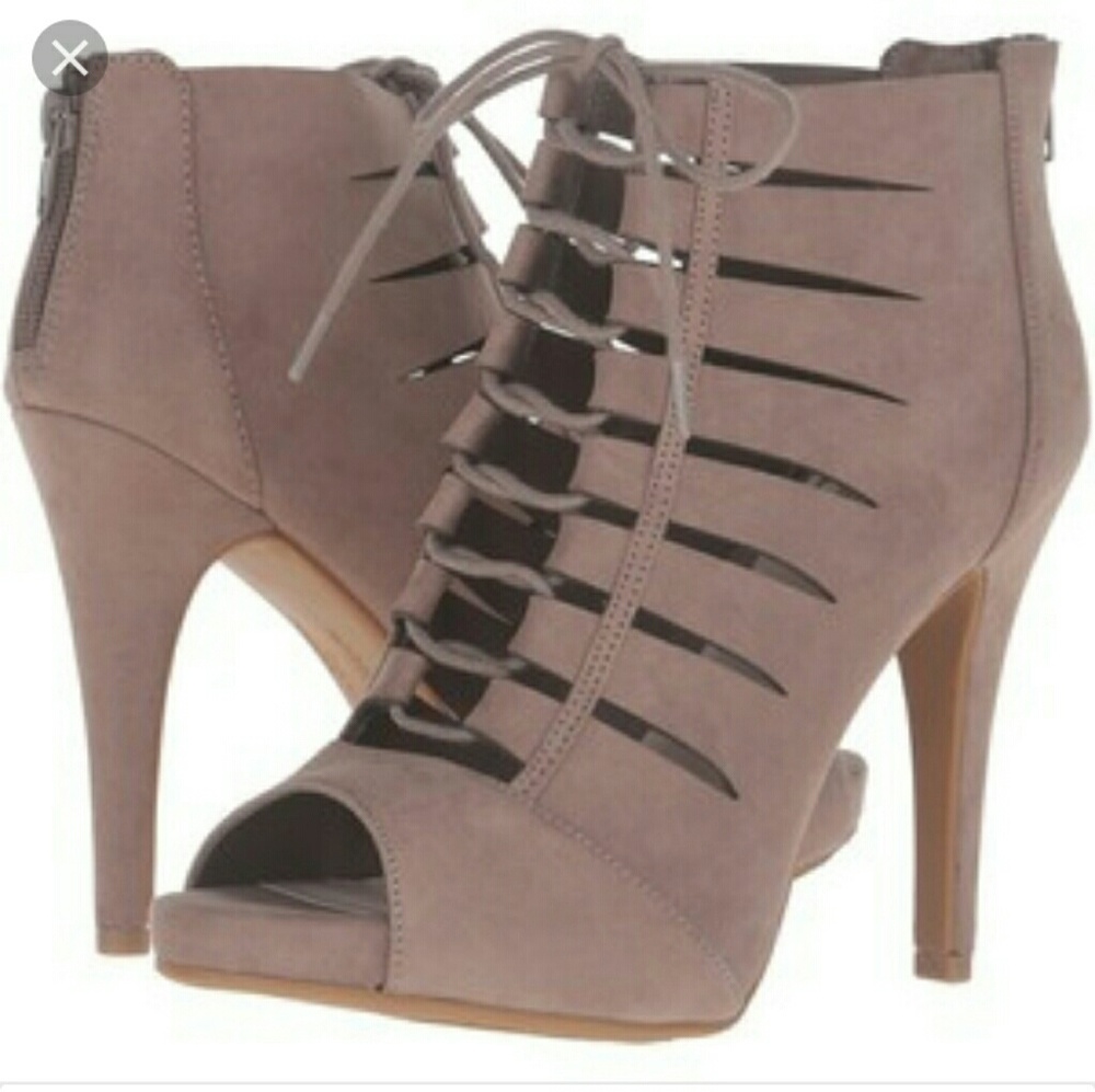 Brown/tan booties size 10