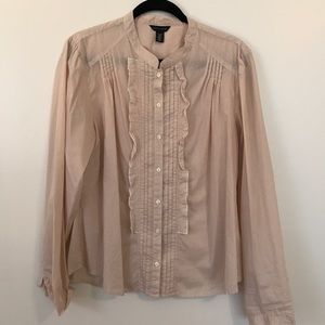 $6 SALE: Tommy Hilfiger Ruffled Stripped Shirt