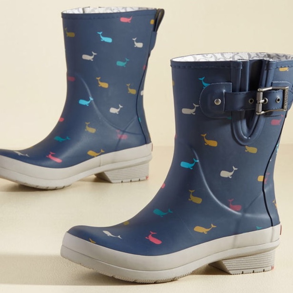 BNWT Puddle Promenade Boot, Whale Design Rain Boot