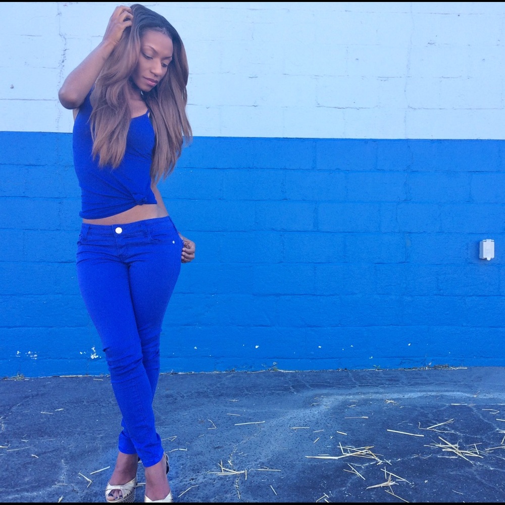 Celebrity Pink Stretch Denim