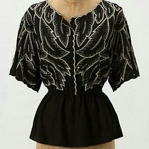 Anthropologie Embroidered blouse