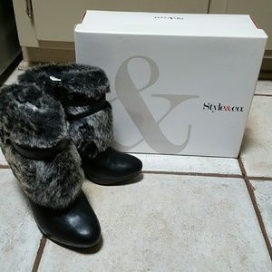 Style & Co. Faux Fur Booties