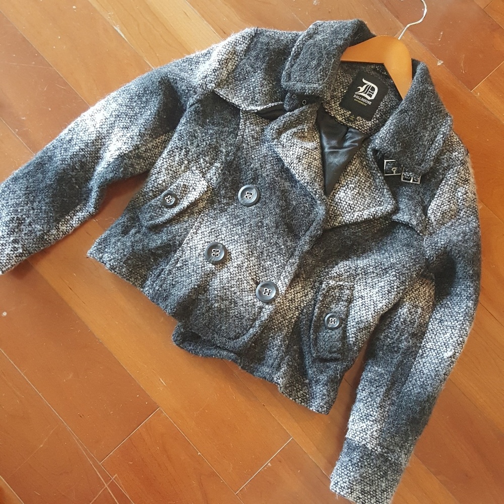 🍒Black / White Jacket Short Jacket