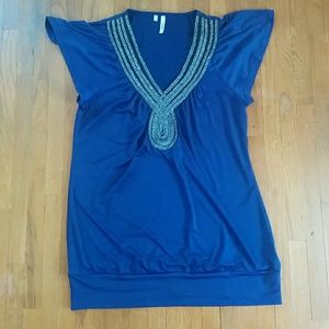 NWOT Navy Blue Blouse by Studio Y