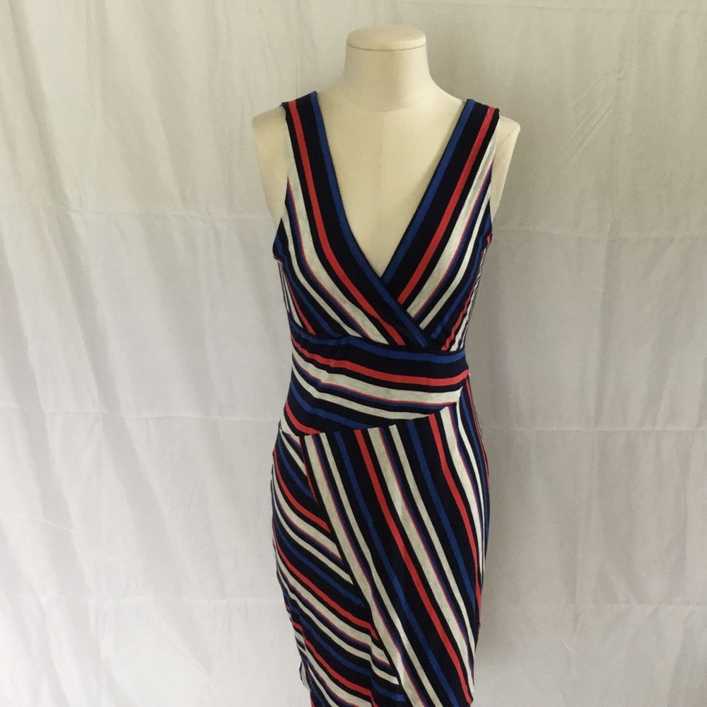 NWT V Neck Striped Dress