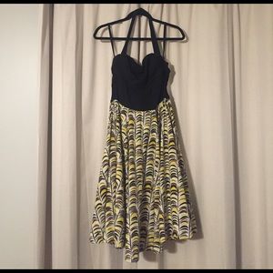 Retro halter dress from Anthropologie