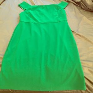 Emerald green fitted club dress