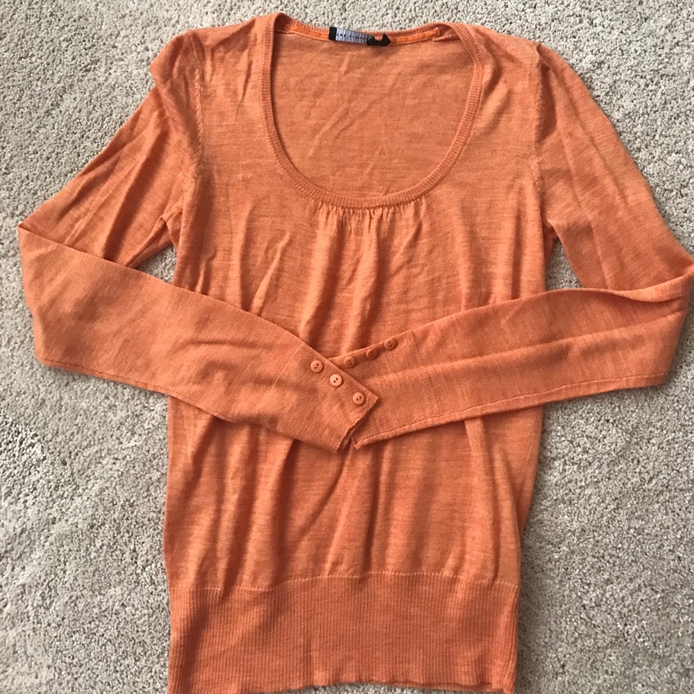 Light weight orange sweater