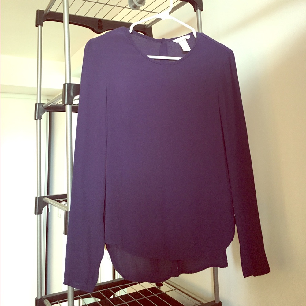 Long sleeve high low shirt